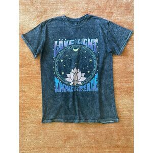 Junk Food Mens Love Light Inner Peace Graphic T-Shirt S